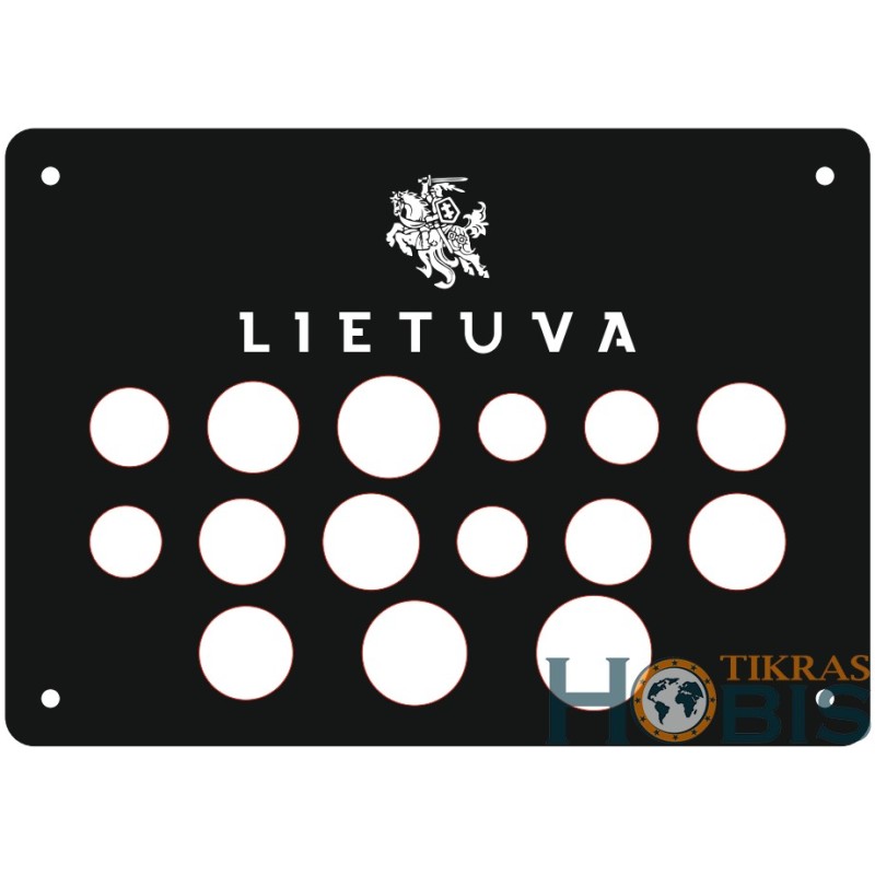 Frame for Lithuanian coins No. 89 1991-2014 (with 1991 litas)