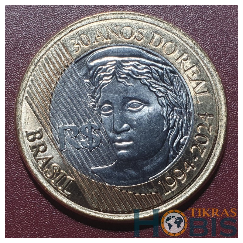 Brazil 1 real, 2024 30th Introduction of Real UC304