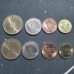 Romania bani 4 piece set,...