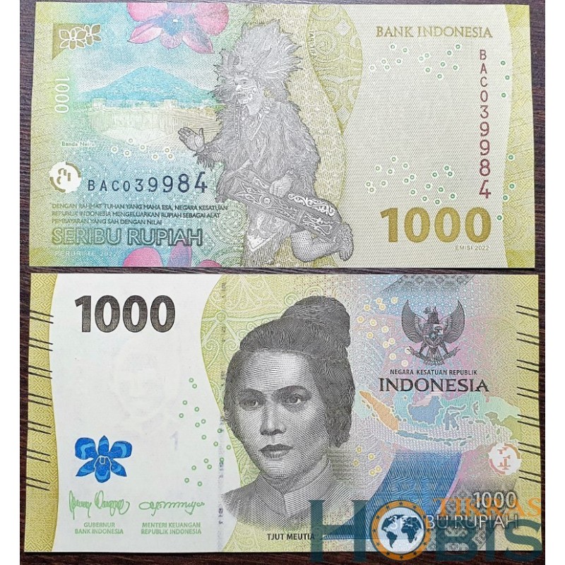 Indonezija 1000 rupijų, 2022 P-162
