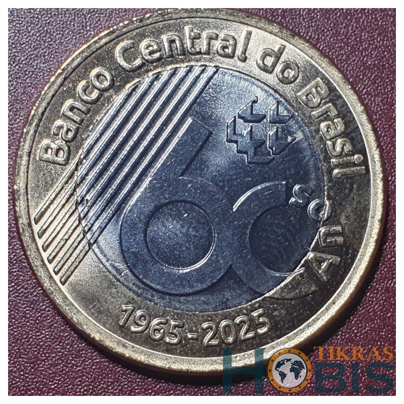 Brazilija 1 realas, 2025 Centrinio banko 60 UC306