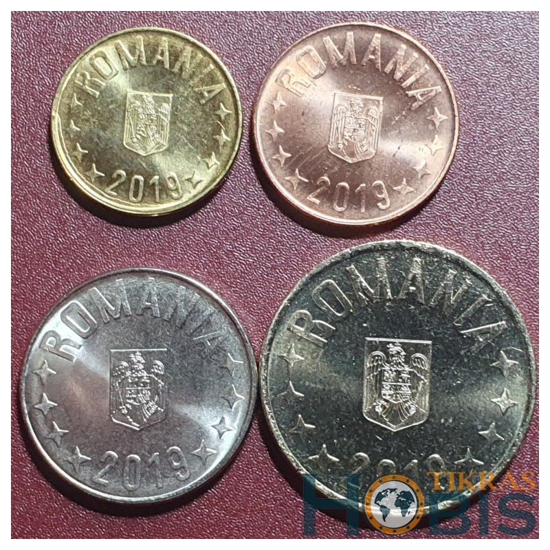 Rumunija bani 4 vnt rinkinys, 2019