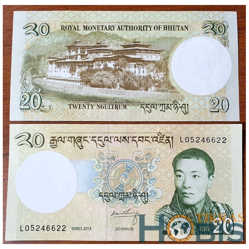 Bhutan 20 ngultrum, 2013 P-30b
