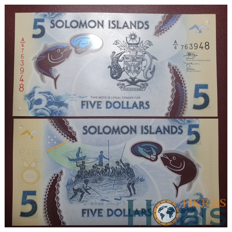 Solomon Islands $ 5, 2019 P-38b