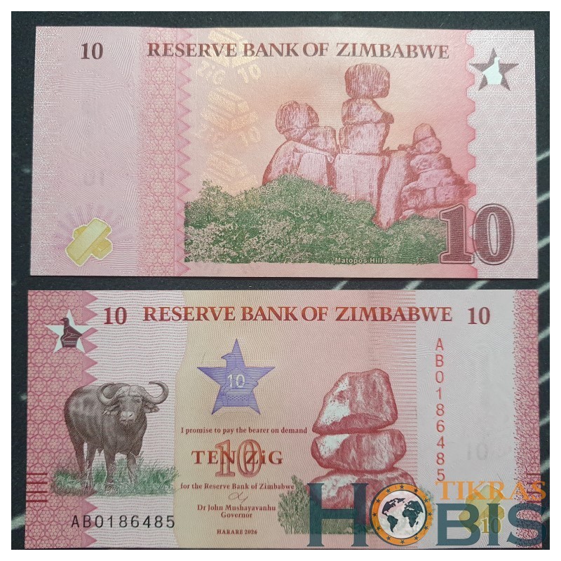 Zimbabvė 10 Zig, 2026 P-115a