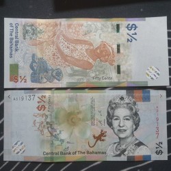 Bahamos 1/2 Dollar, 2019...