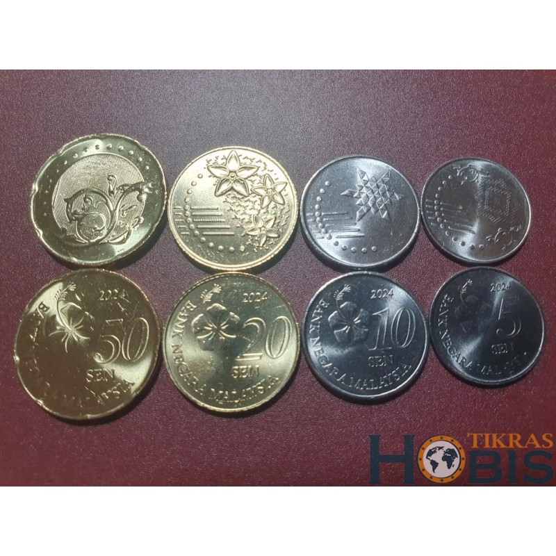 Malaysia 5, 10, 20, 50 sen, 2024 set