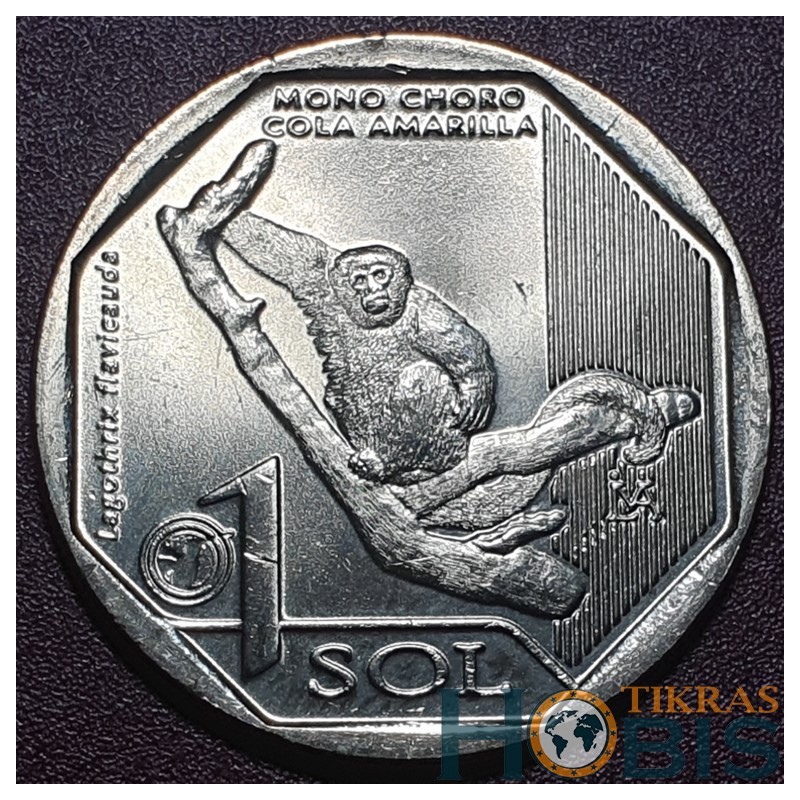 Peru 1 sol, 2019 Mono Choro Cola Amarilla UC110