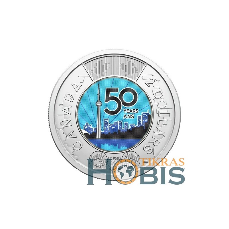 Kanada 2 doleriai, 2026 nacionalinio bokšto 50 UC1970 Spalvota