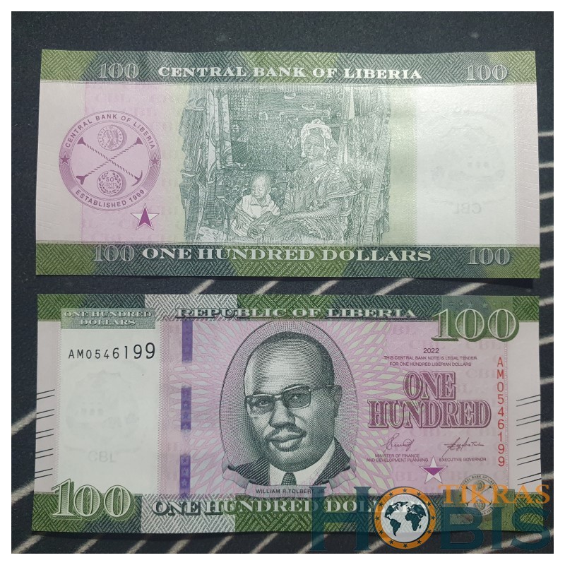 Liberia 100 Dollars, 2022 P-41b
