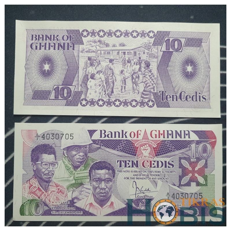 Gana 10 Cedis, 1984 P-23a
