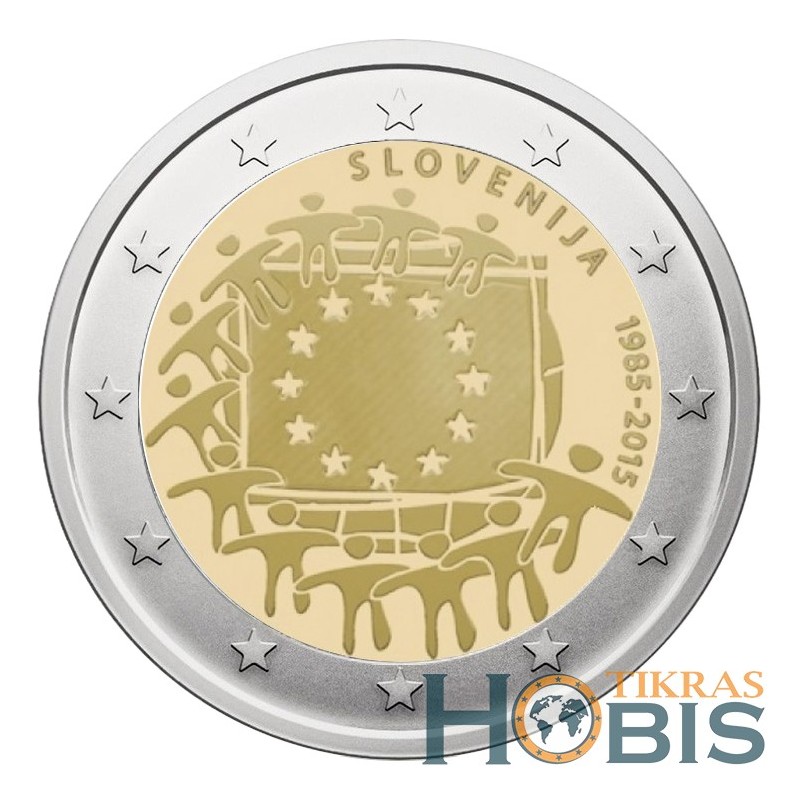 Slovenia 2 euro, 2015 30th European Union flag UC100