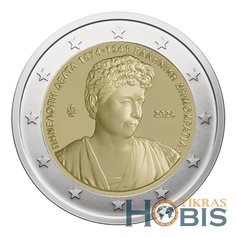 Greece 2 euro, 2024 150th Birth of Penelope Delta UC113