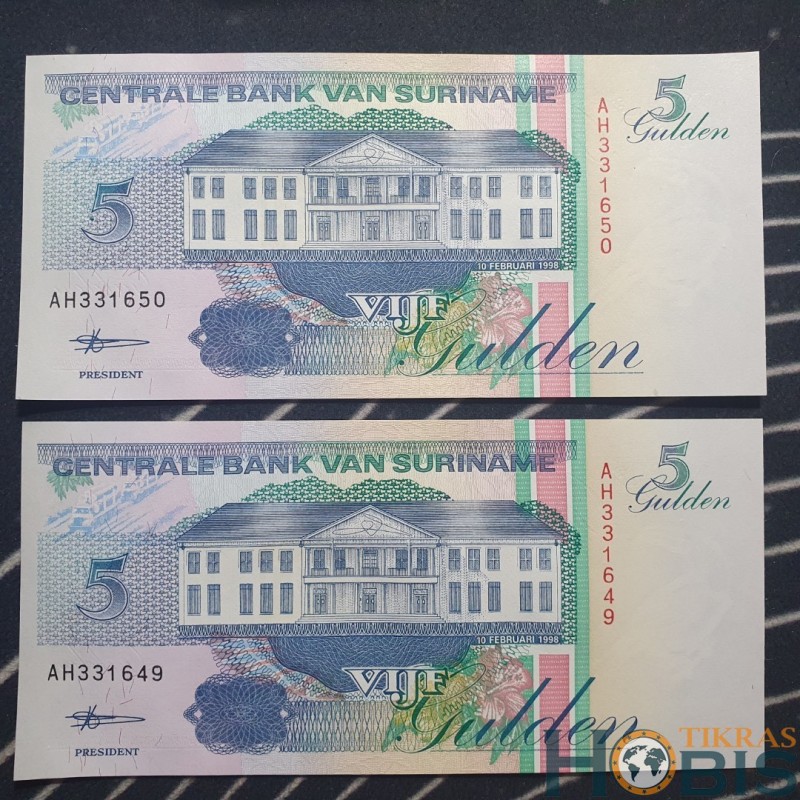 Suriname 5 Gulden, 1998 P-136b