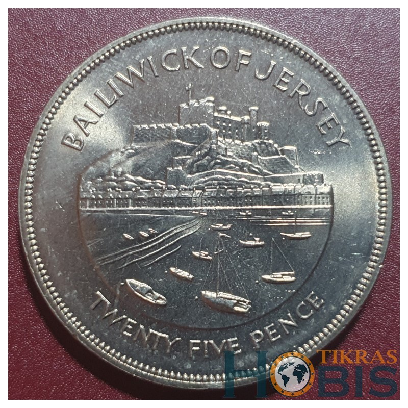 Džersis 25 pensai, 1977 25-osios Elžbietos II valdymui KM44