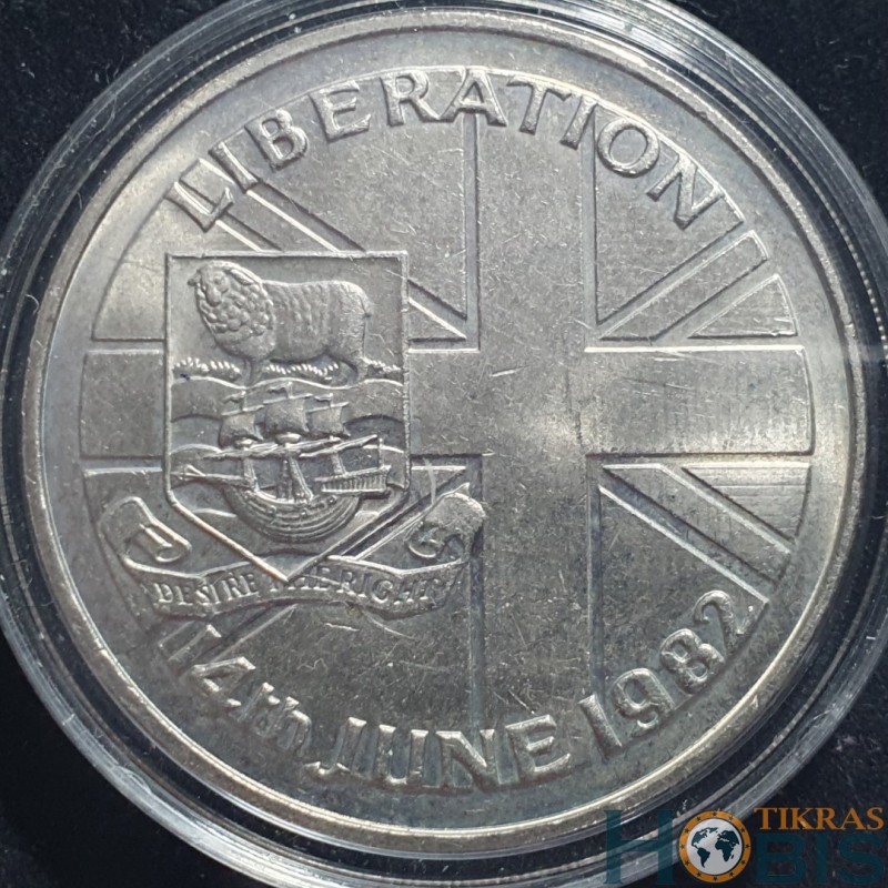 Falkland Islands 50 pence, 1982 Liberation - 14th June 1982 KM18
