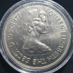Gibraltar 25 new pence, 1977 25th Queen Elizabeth II KM10