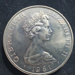 Gibraltaras 1 krona, 1981 Čarlzo ir Dianos vestuvės KM14