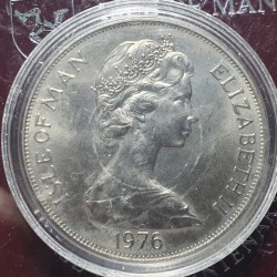 Isle of Man 1 crown, 1976 100th Horse Tram KM38