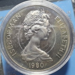 Isle of Man 1 crown, 1980 80th Birth of Queen Mother KM68