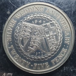 Isle of Man 25 pence, 1972...