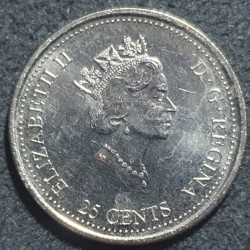 Canada 25 cents, 1999 July, A Nation of People KM348