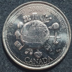 Canada 25 cents, 2000...