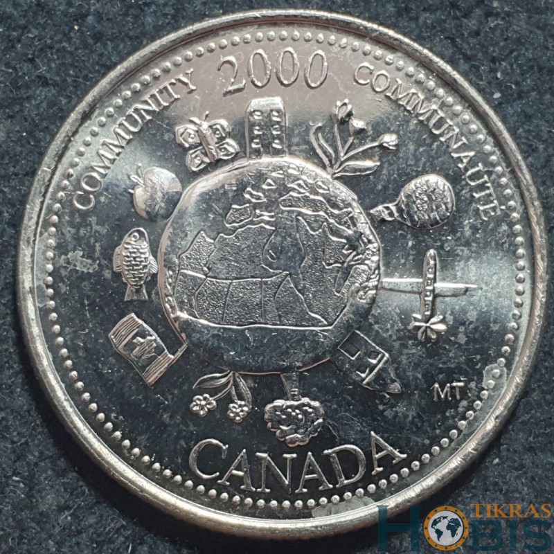 Canada 25 cents, 2000 Community KM376