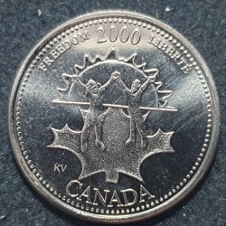 Canada 25 cents, 2000...