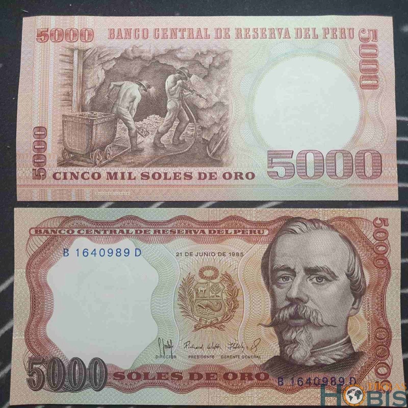 Peru 5000 Soles 1985 P-117c