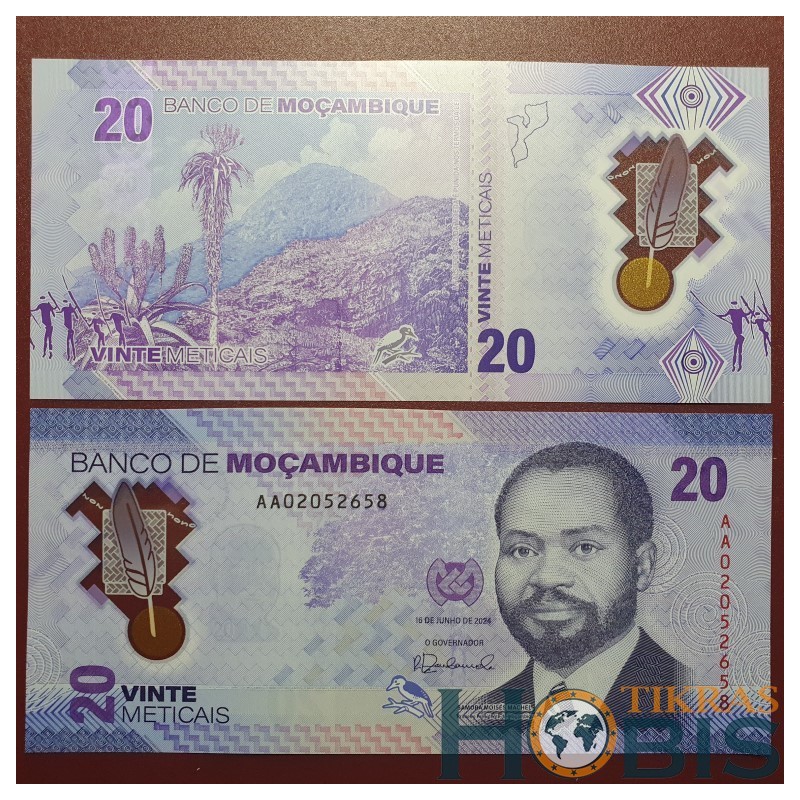 Mozambikas 20 Meticais, 2024 P-155a