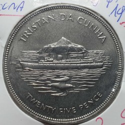 Tristan da Cunha 25 pence,...