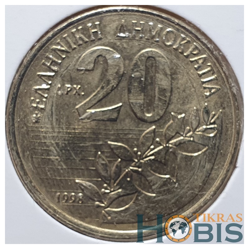 Greece 20 drachmas, 1990-2000 KM154