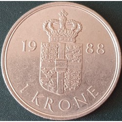 Danija 1 krona, 1973-1989...