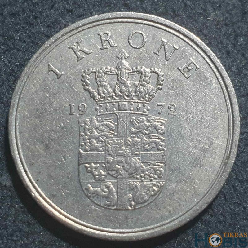 Denmark 1 krone, 1960 - 1972 KM851