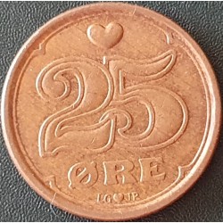 Denmark 25 öre, 1990-2008...