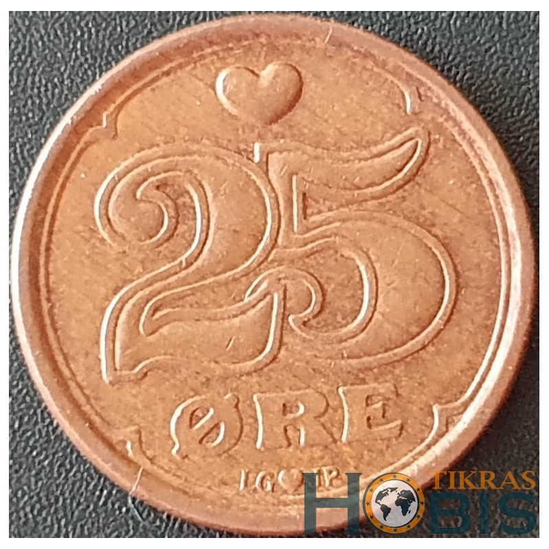 Denmark 25 öre, 1990-2008 KM868