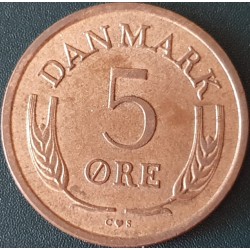 Denmark 5 öre, 1960-1972 KM848
