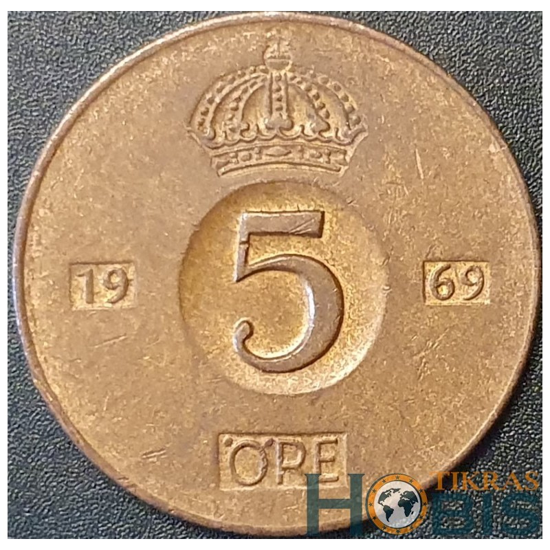 Švedija 5 erės, 1952-1971 KM822