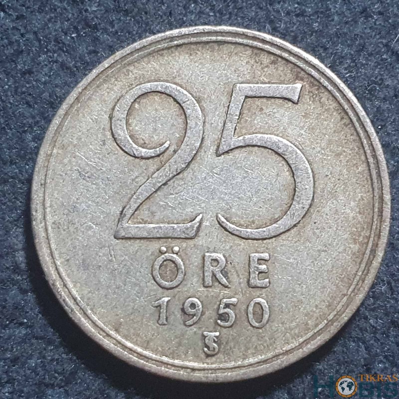 Švedija 25 erės, 1943 - 1950 KM816