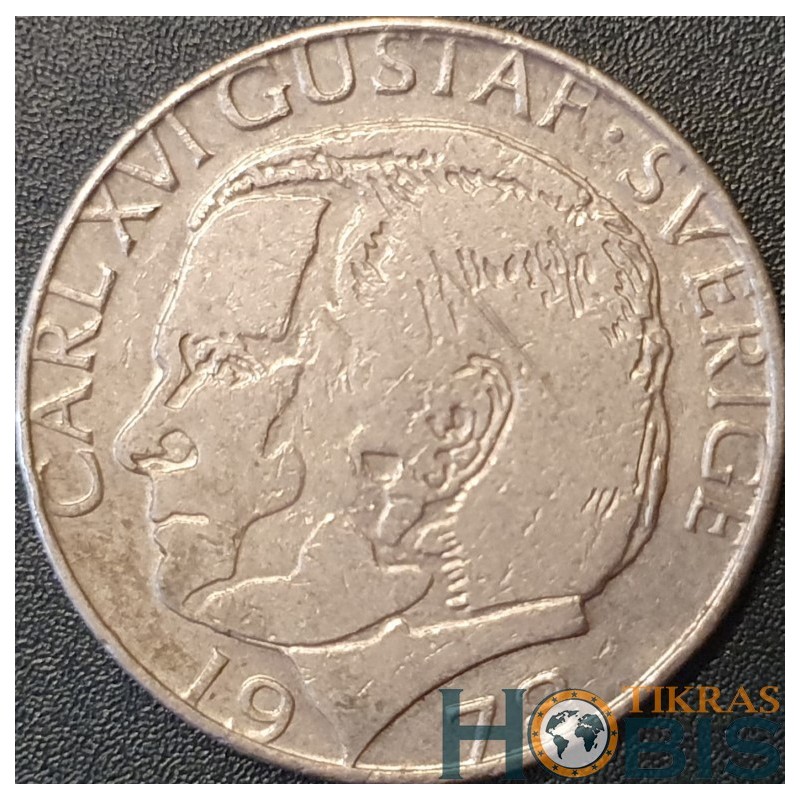 Švedija 1 krona, 1976-1981 KM852