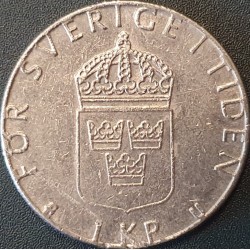 Sweden 1 krona, 1982-2000 KM852a