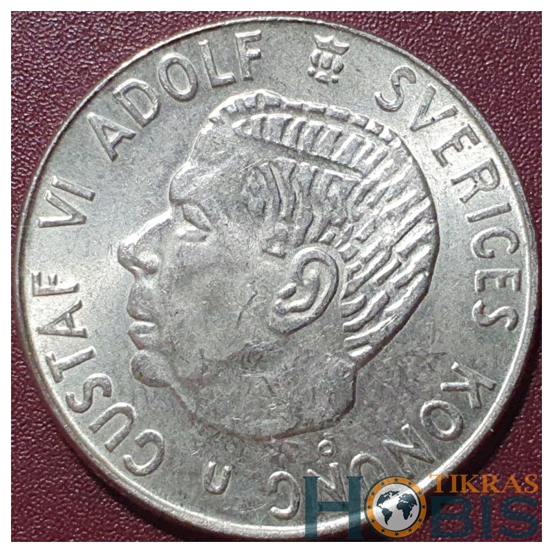 Sweden 1 krona, 1952 - 1968 KM826 (AG 0.400)
