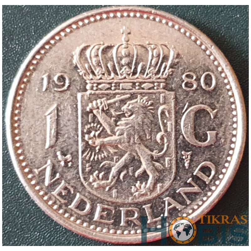 Netherlands 1 gulden, 1967-1980 KM184a