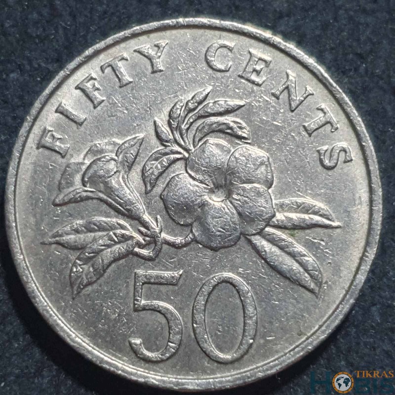 Singapore 50 cents, 1989 KM53.2