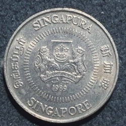 Singapore 10 cents, 1985 - 1991 KM51