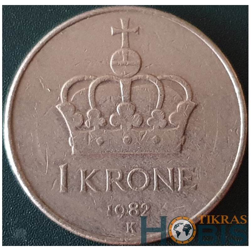 Norway 1 krone, 1974-1991 KM419