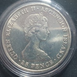 Ascension Island 25 pence, 1981 Wedding of Charles and Diana KM3
