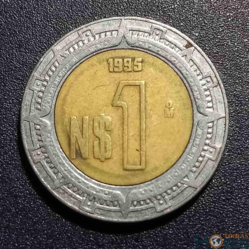 Mexico 1 new peso, 1992 - 1995 KM550