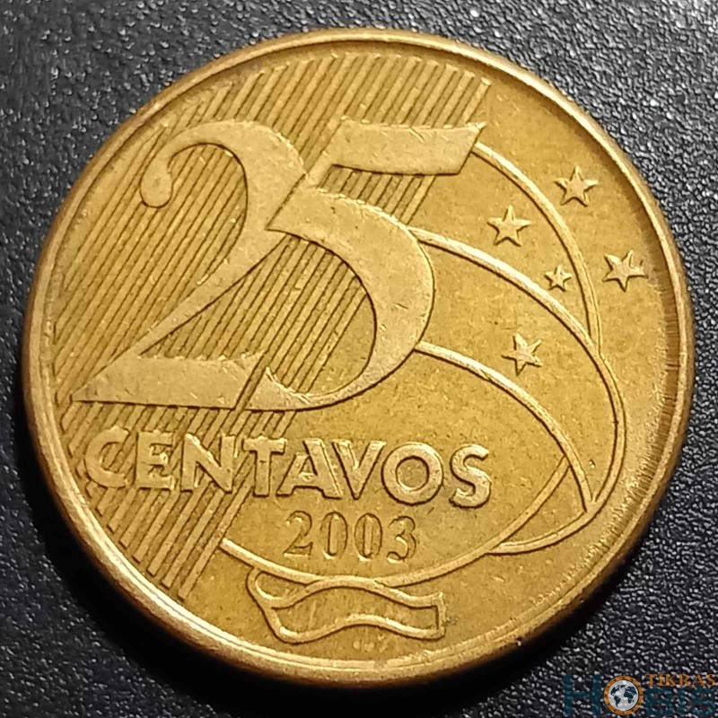 Brazil 25 centavos, 2003 KM650
